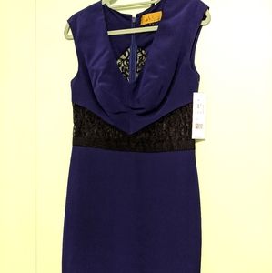 Never worn Navy Nicole Miller cocktail dress